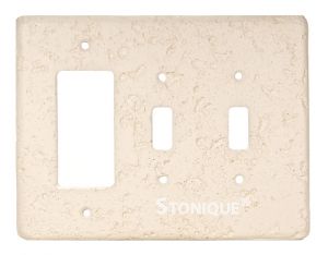 Stonique® Decora Double Toggle Combo in Biscuit